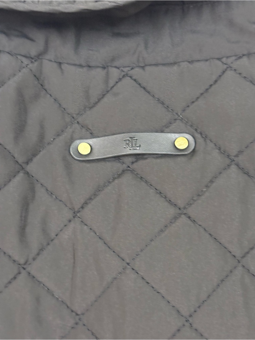 Ralph Lauren Black Quilted Puffer Jacket with Gold-Tone Snaps - Picture 8 of 10